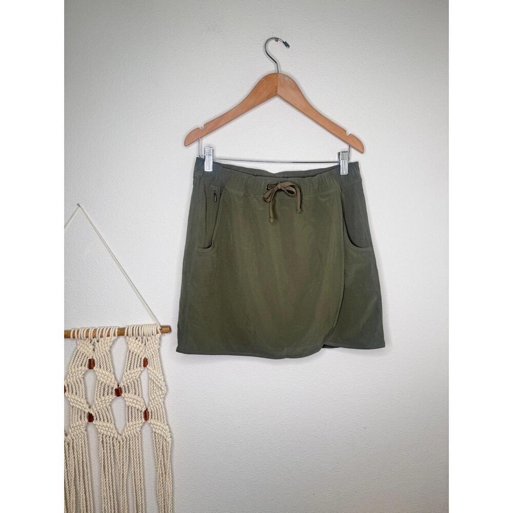 Patagonia Skort Womens Olive Green ALine Elastic Waist Outdoor Active Size Small